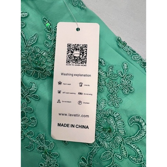 Lavetir Gown Dress Women's 18 Plus Green Floral Maxi Jewel Neck Sleeveless New - Picture 14 of 16